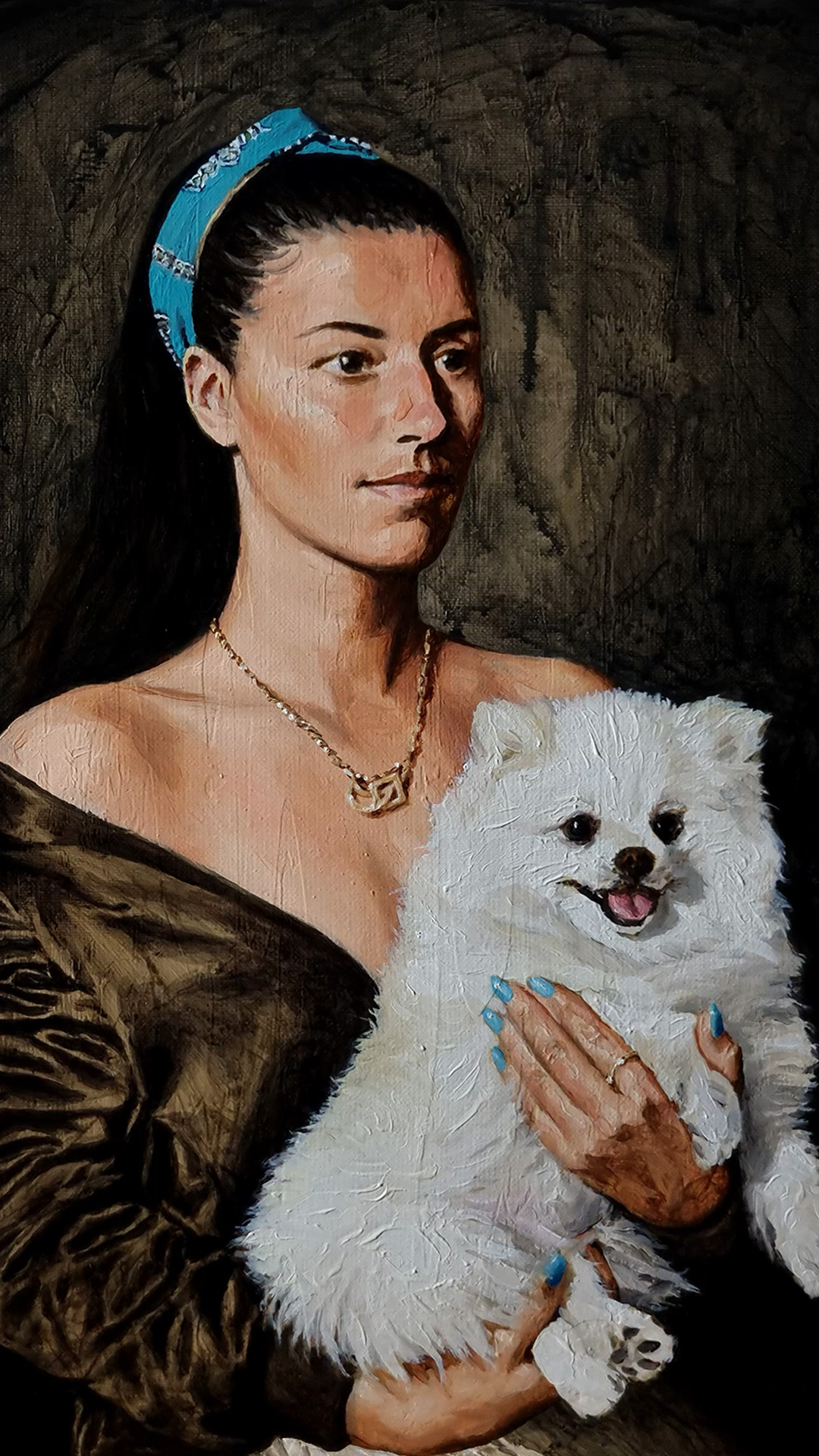 Lady with Pomeranian
